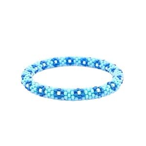 Blue Bell Sashka Handcrafted Glass Beaded Bracelet | Chic | Gift